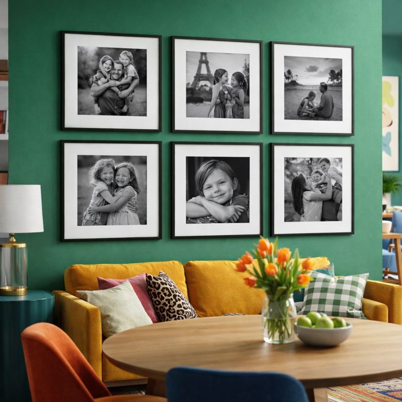 Kit 6 Quadros COM SUAS FOTOS JÁ IMPRESSAS